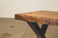 Coffee Table with Steel "X" Legs