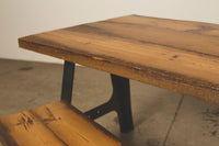 Dining Table with A Frame Legs and Matching Bench