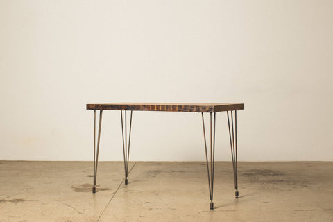 Natural Edge Dimensional Dining Table with leveling hairpin legs